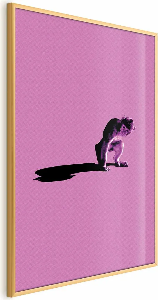 Stampa Little Monkey 60x90 cm Cornice Oro - Alta Qualità e Design