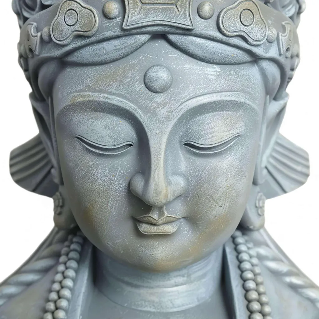 Statue Tête de Bouddha 44cm en polyrésine résistante aux intempéries