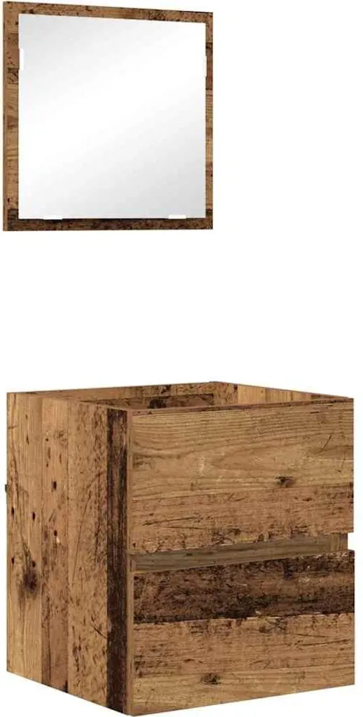 Mobiletto Bagno SYFAX™ Industriale 41 cm - Legno Antico e Design