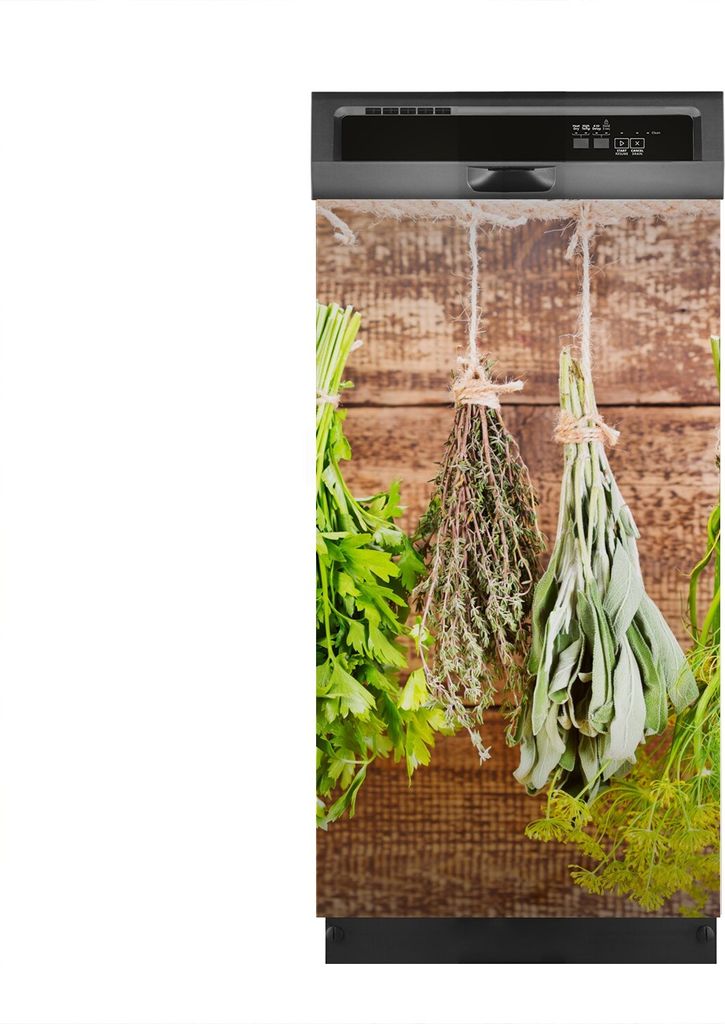 Magnete Dekorative 45x80 cm Küche Magnetmatte Spülmaschine - Hängende Kräuter Herbs