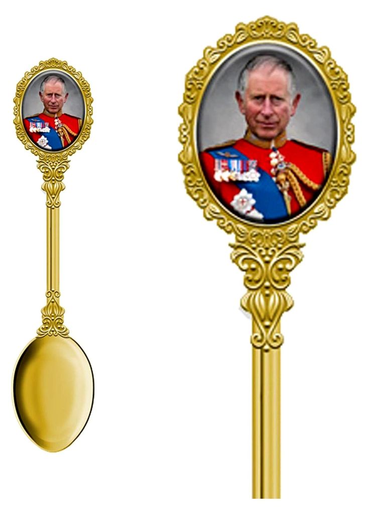 Teelöffel zur Krönung von König Charles III - Gedenkartikel und Dekorationsobjekt