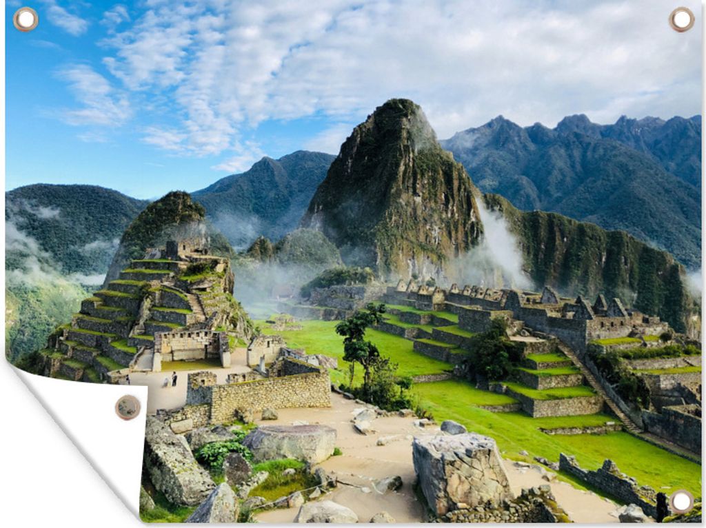 MuchoWow 80x60 cm Outdoor-Poster Gartendeko Sichtschutz Garten Poster für den Garten Machu Picchu, Peru