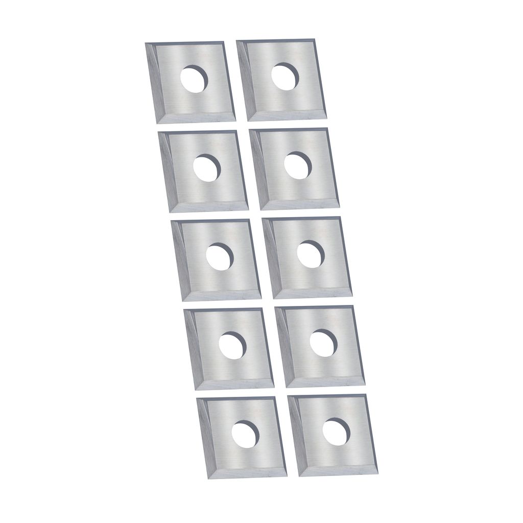 Quadratische Wendeplatte | 12 x 12 x 1,5 mm 35° | 10 Stück | Wendemesser für Hartholz und Weichholz geeignet | Ersatzmesser für Vorschneider, L...