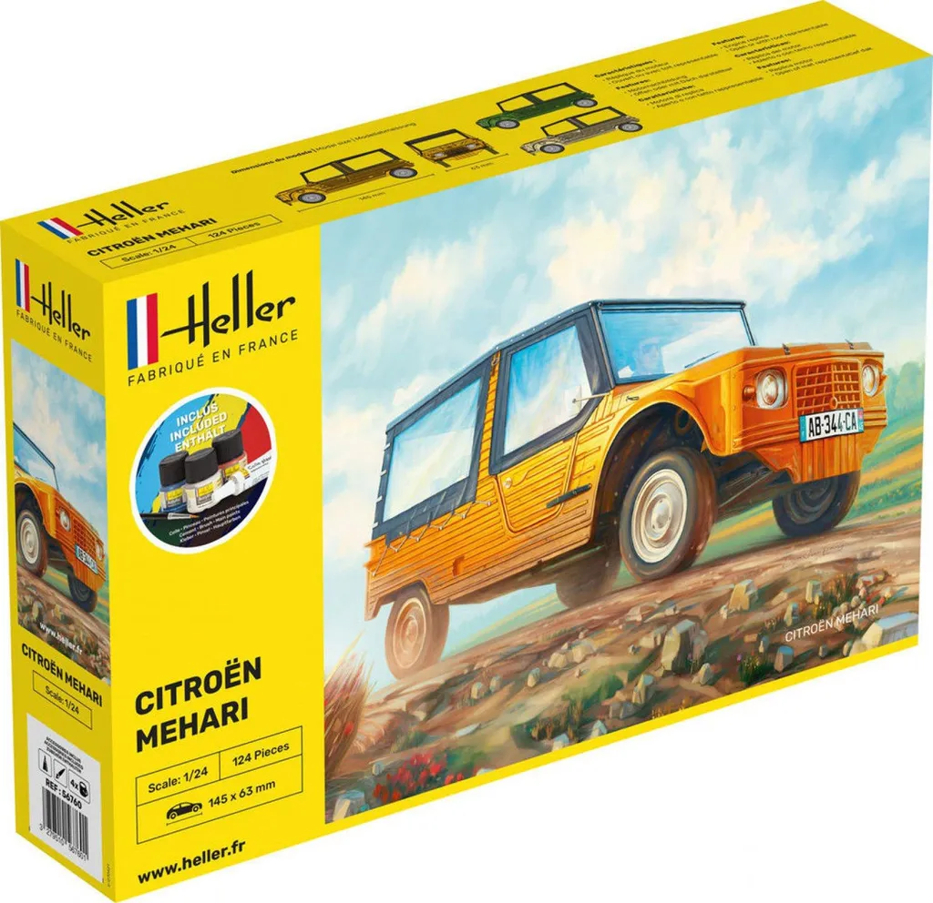 Kit de démarrage Citroën Mehari Version 1 échelle 1:24 pour maquette