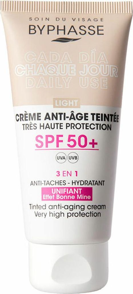 Crema facial antiedad con color, SPF 50+, tono #light, 50 Imagen del producto 