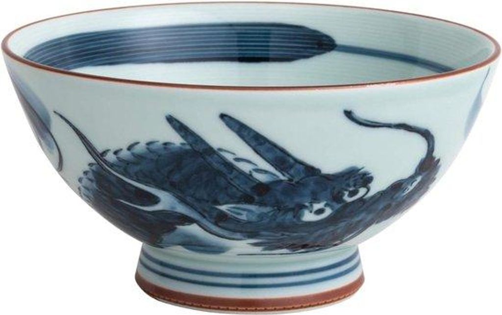 Porzellan Reisbowl 500ml - Traditionelles Hasami-yaki Design