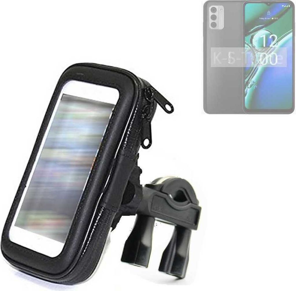 K-S-Trade Fahrrad-Halterung kompatibel mit Nokia G42 Handy-Halterung Halter Lenkstange Fahrradhalterung Motorrad Bike Mount Wasserabweisend