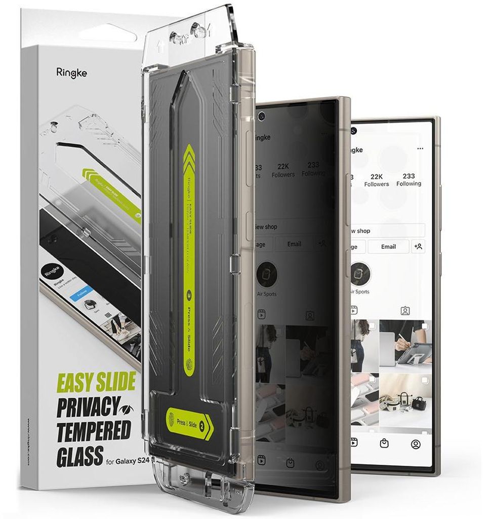 Ringke Easy Slide 2Er-Pack Galaxy S24 Ultra Privacy Aus Produktbild 