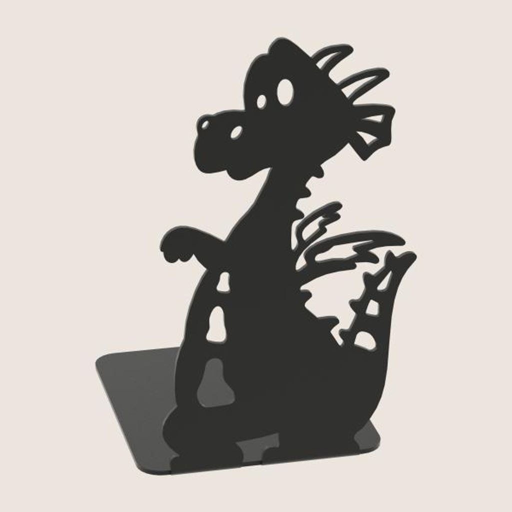 SMOK Metall Buchstütze schwarz lackiert