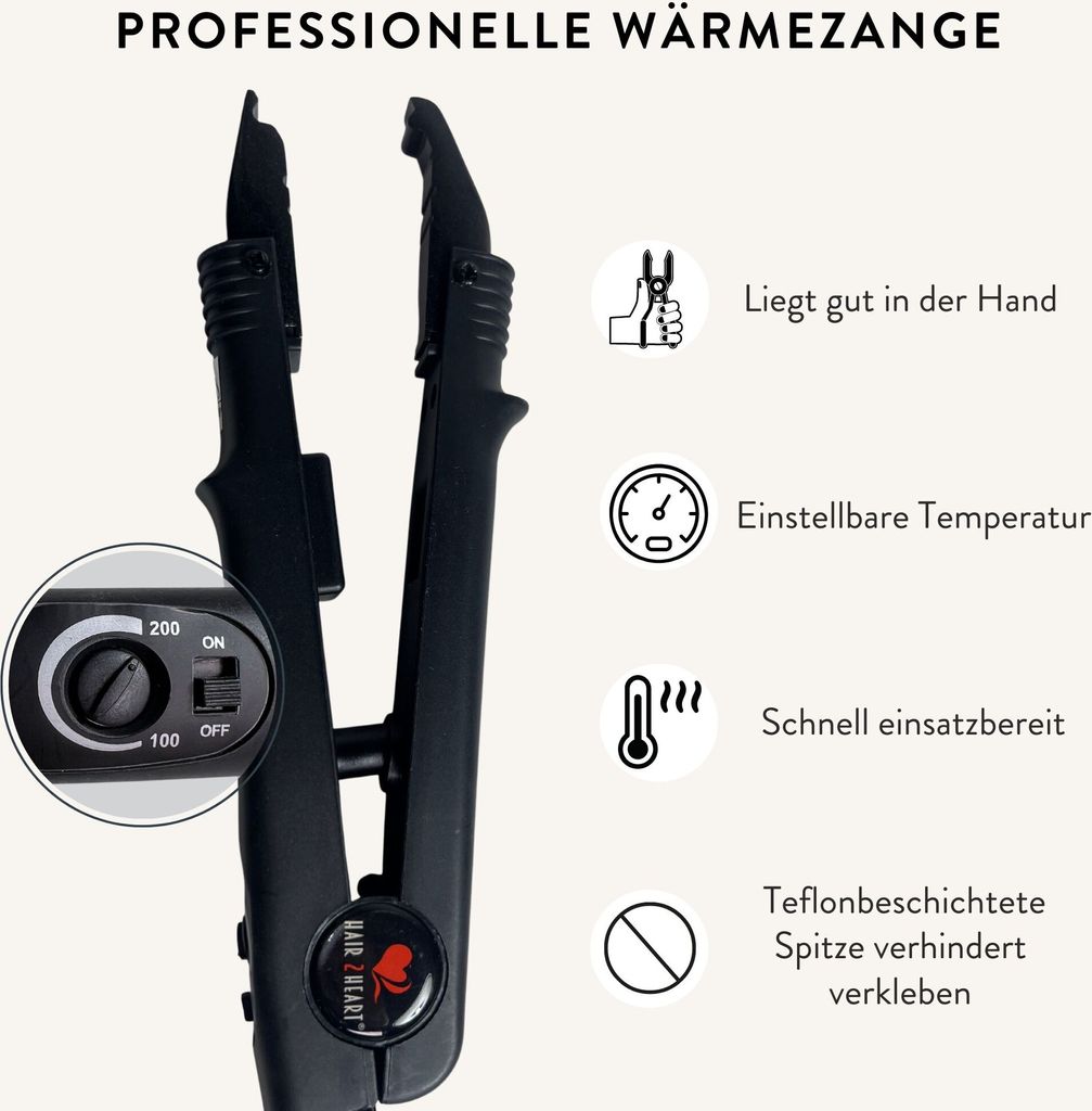 hair2heart Wärmezange für Bondings zum Anbringen von Produktbild 6