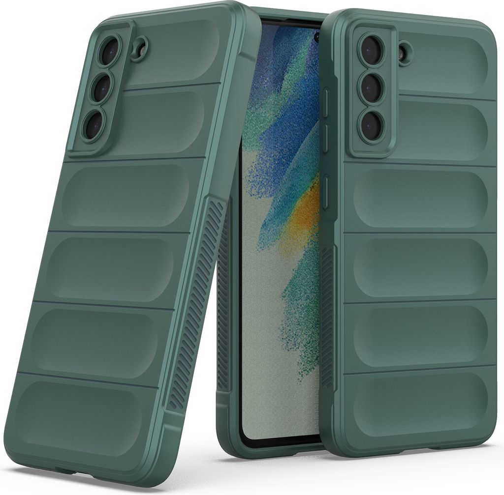 Galaxy S21 FE 5G Hülle, Weich TPU Silikon Stossfest Anti-rutsch Schutzhülle für Samsung Galaxy S21 FE 5G Grün