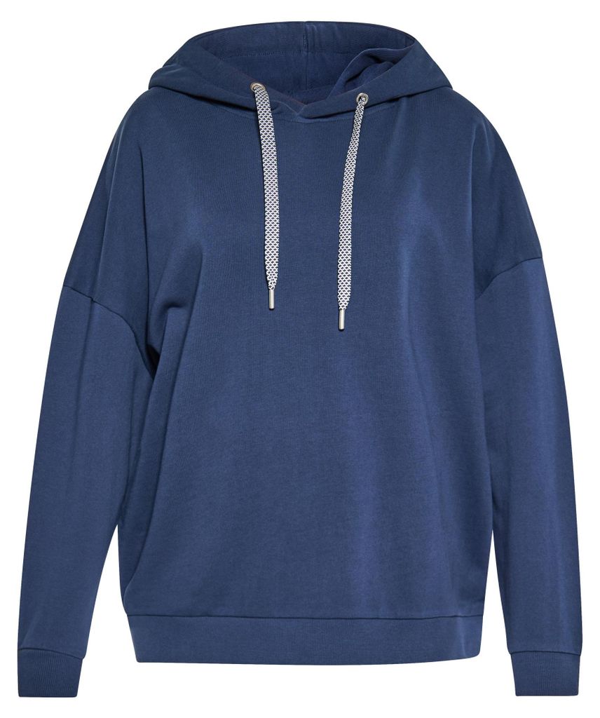 Damen Langarm Hoodie Blau Größe M aus 100% Baumwolle mit Produktbild 
