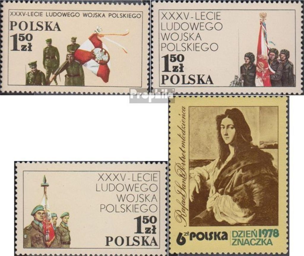 Briefmarken Polen 1978 Mi 2578-2580,2581 (kompl.Ausg.) Produktbild 