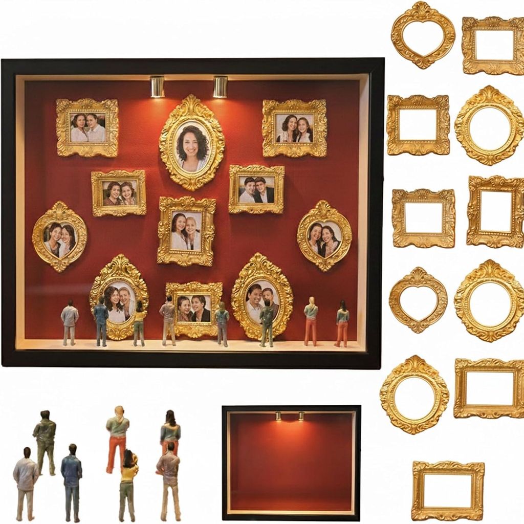 DIY Mini Museum Silhouette Box, Minifigurky Lidé Muzeum, Obrázek produktu 