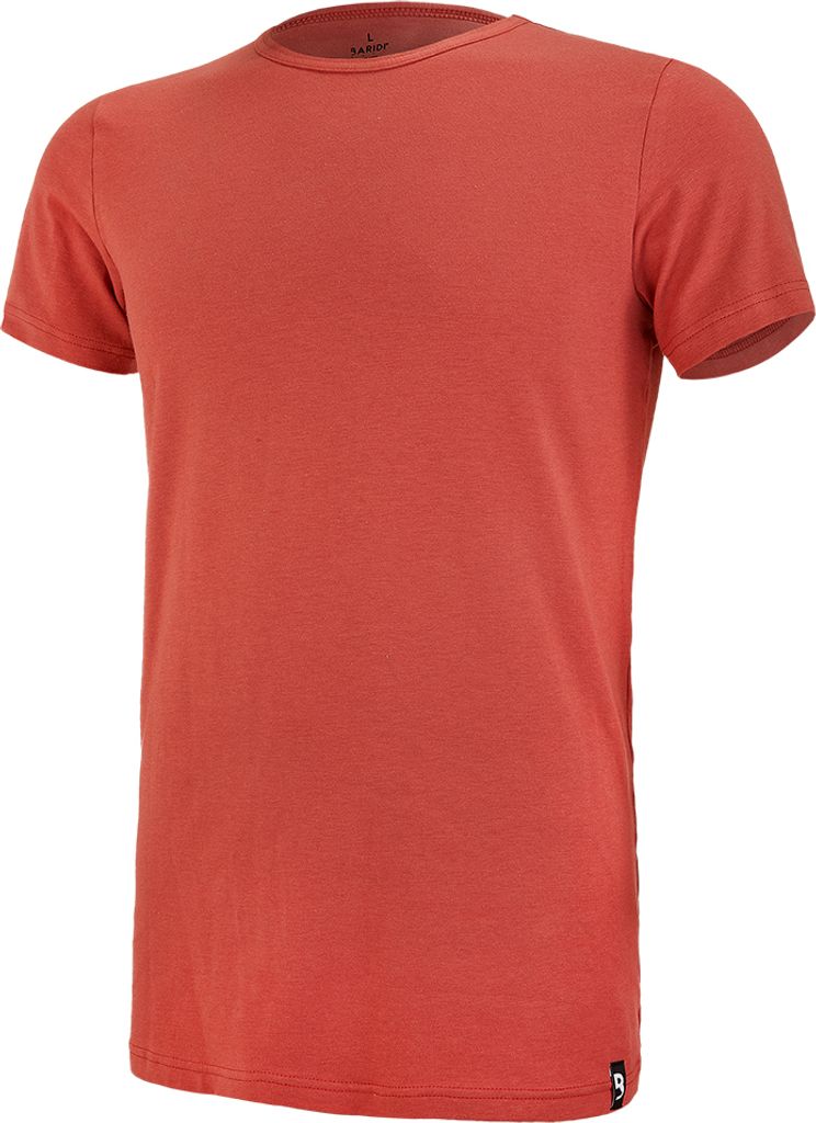 Herren T-Shirt kurzer Ärmel dünn U Ausschnitt Outlast - zimt, L