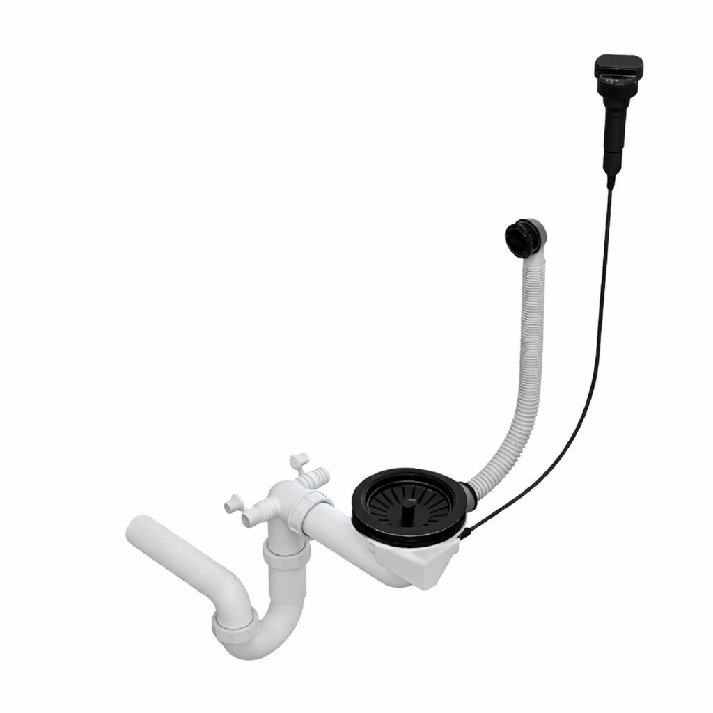 QLS Automatischer Einbecken Siphon Küchenspüle 3 1/2 Zoll Produktbild 