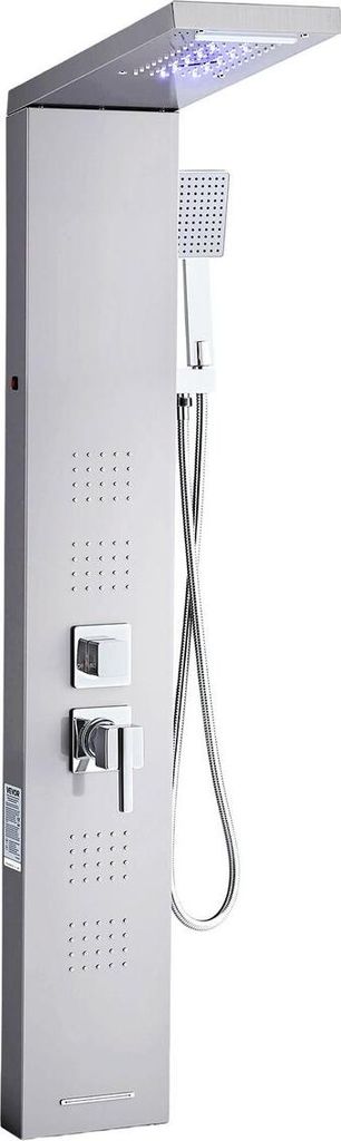 Duschpaneel-Turmsystem Edelstahlsäule Regenduschkopf 5 Modi