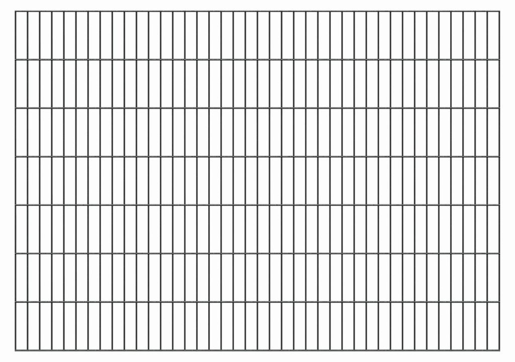 Alberts 642921 Staccionata doppia, plastificata, antracite, Immagine del prodotto 