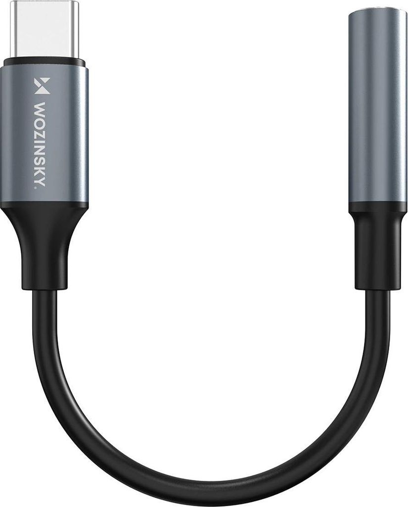Wozinsky WACM-01 USB-C zu 3,5-mm Adapter Schwarz