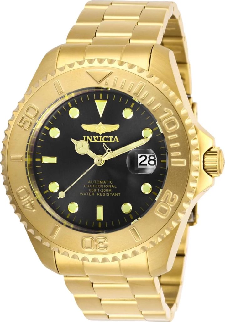 Invicta Pro Diver 28952 Herren uhr - Wasserdicht - Analog - Automatikuhr - Edelstahl mit grauen zifferblat - 47mm