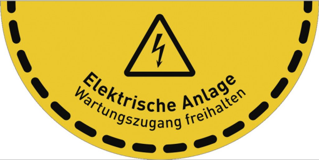 Dreifke Fußbodenaufkleber Elektrische Anlage..., Folie, rutschhemmend, 600x3...