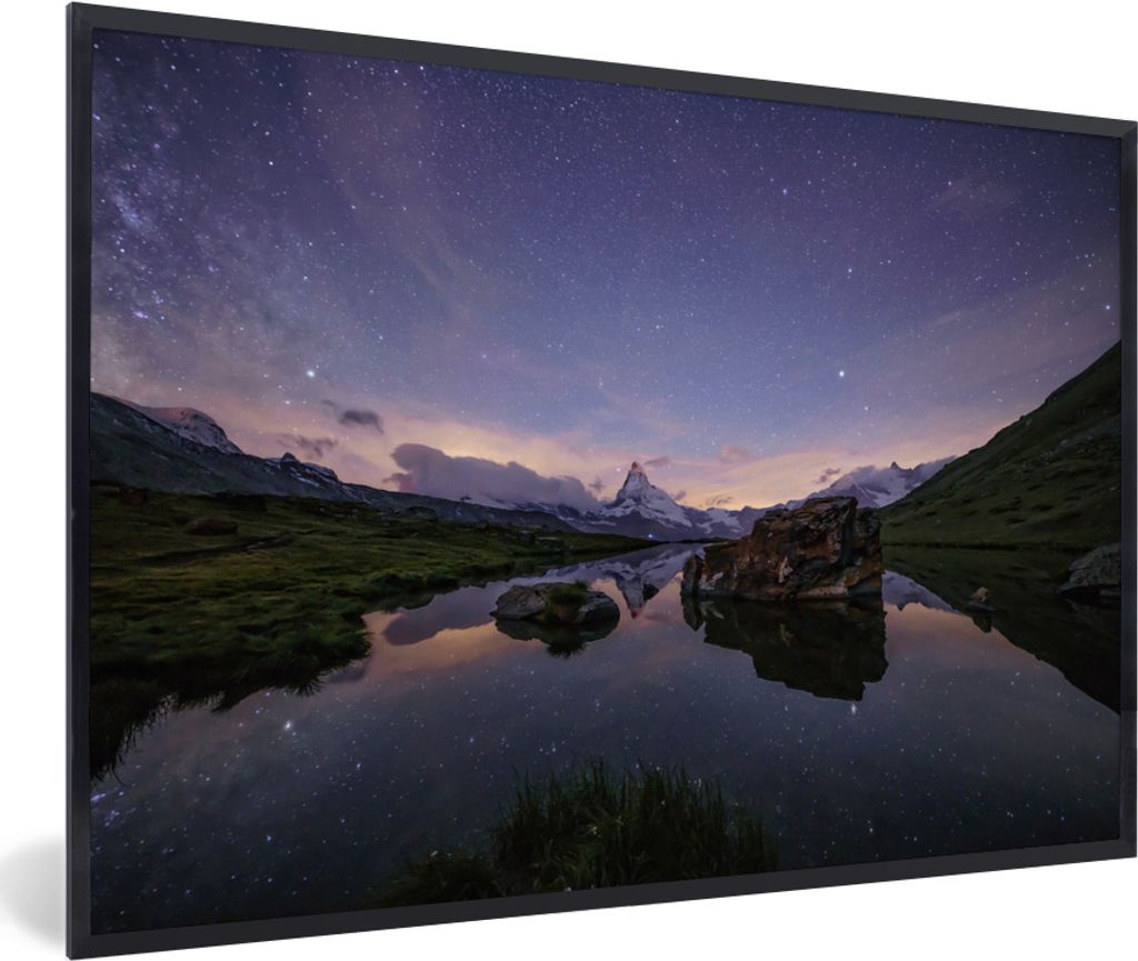 MuchoWow® MuchoWow® Gerahmtes Poster Ein violetter Himmel Produktbild 