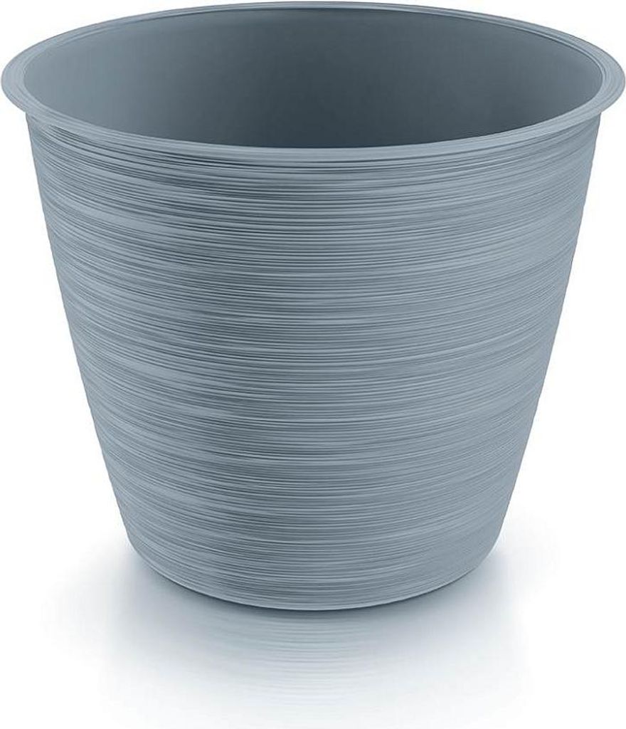 Runder Blumentopf aus Kunststoff hellgrau 17 cm Furu Produktbild 