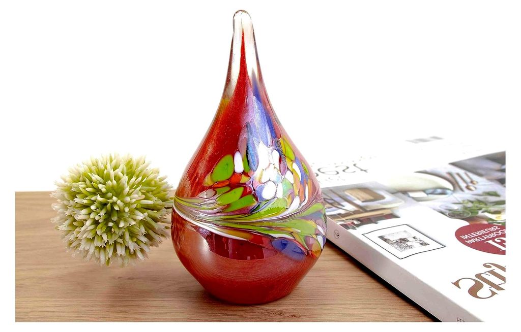 Mini Urne Tropfen Rot & Multicolor - Urne für Haustiere