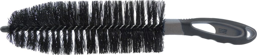 Premium Felgenbürste 360mm lang Schwarz Grau ergonomischer Griff Profi für Auto Motorrad KFZ Reinigungsbürste Pflege Bürste Felgen Reinigung