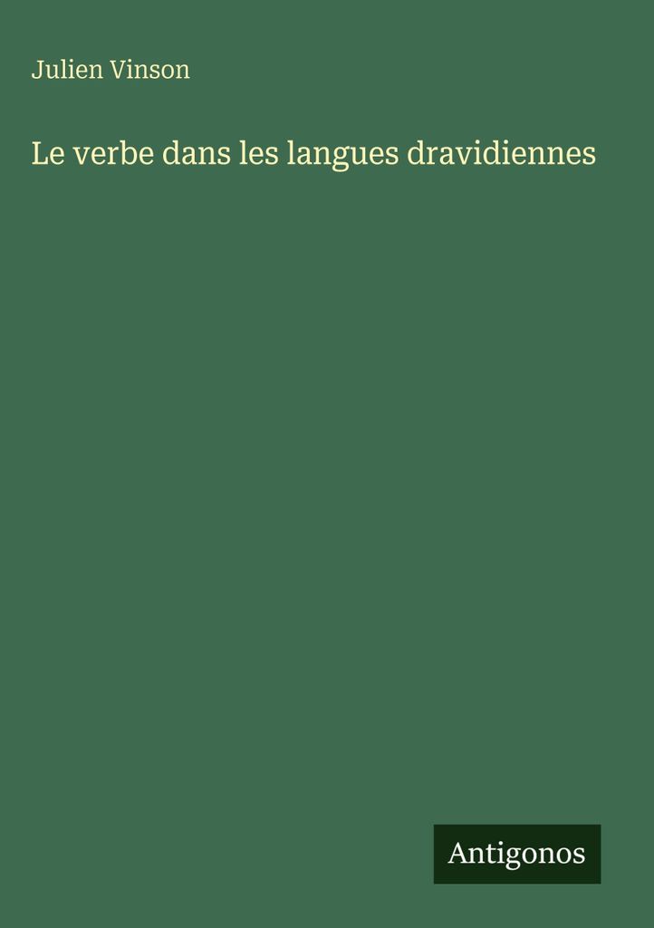 Das Verb in den dravidischen Sprachen