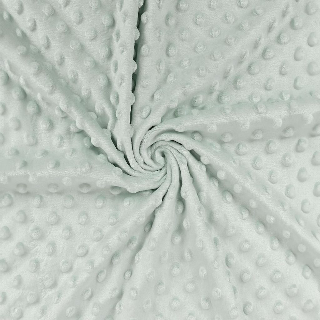 Minky Stoff mit Punkten vert-de-gris/m T - 50 x 150 cm - Grünspan | by Craft Loom