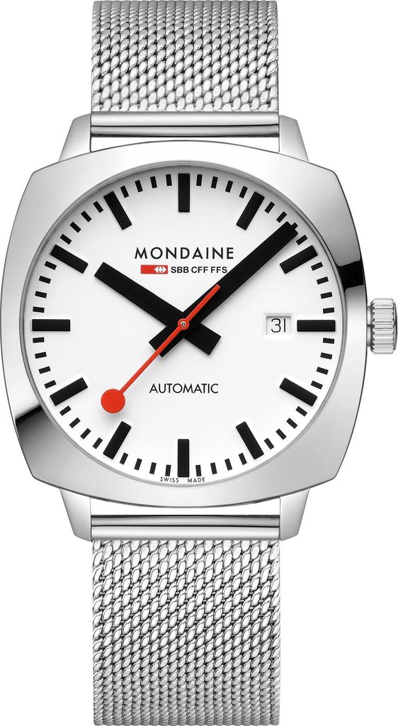 Mondaine MSL.3961B.SM Herrenuhr Cushion Automatik 39mm 10ATM