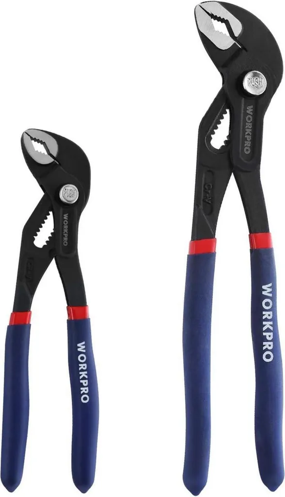 Lot de 2 pinces multiprises réglables WORKPRO pour tuyauterie et écrous