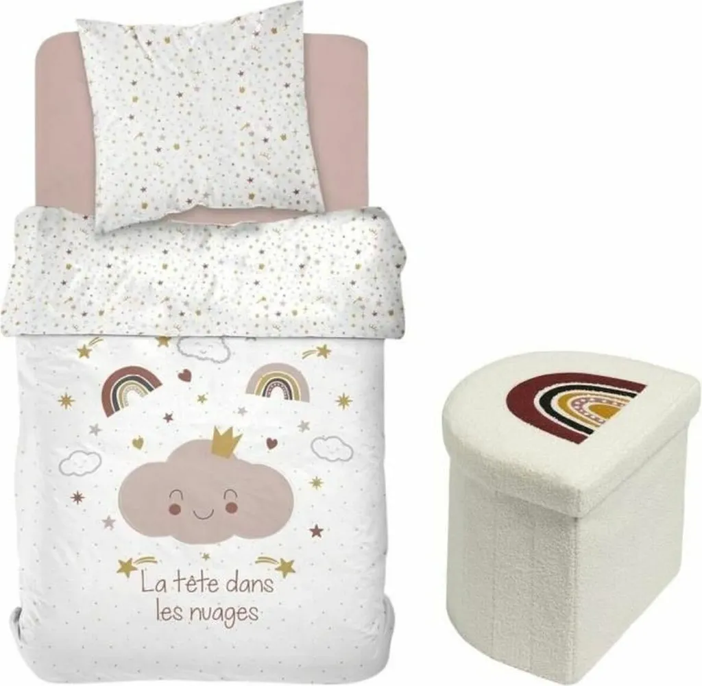 Jeu de draps TODAY Rainbow 140x200 cm - Parure de lit complète en coton