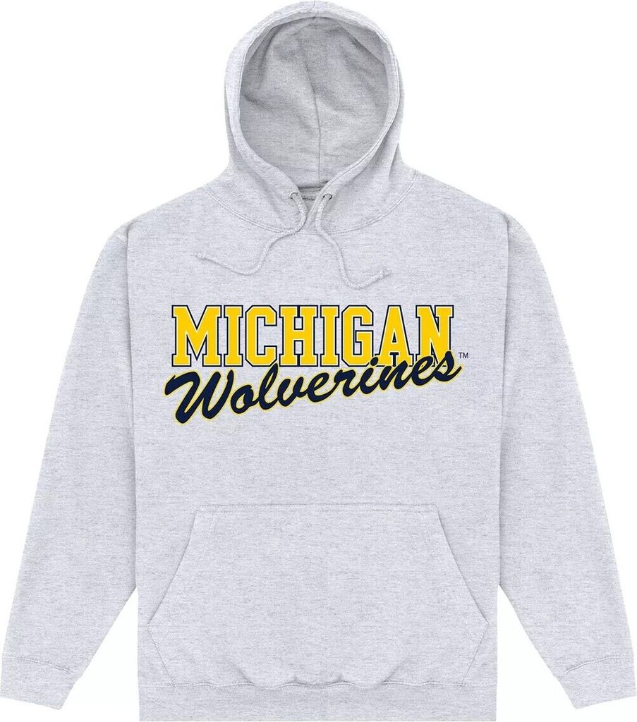 Michigan Wolverines - Kapuzenpullover für Herren/Damen Uni PN776 (XL) (Grau meliert)