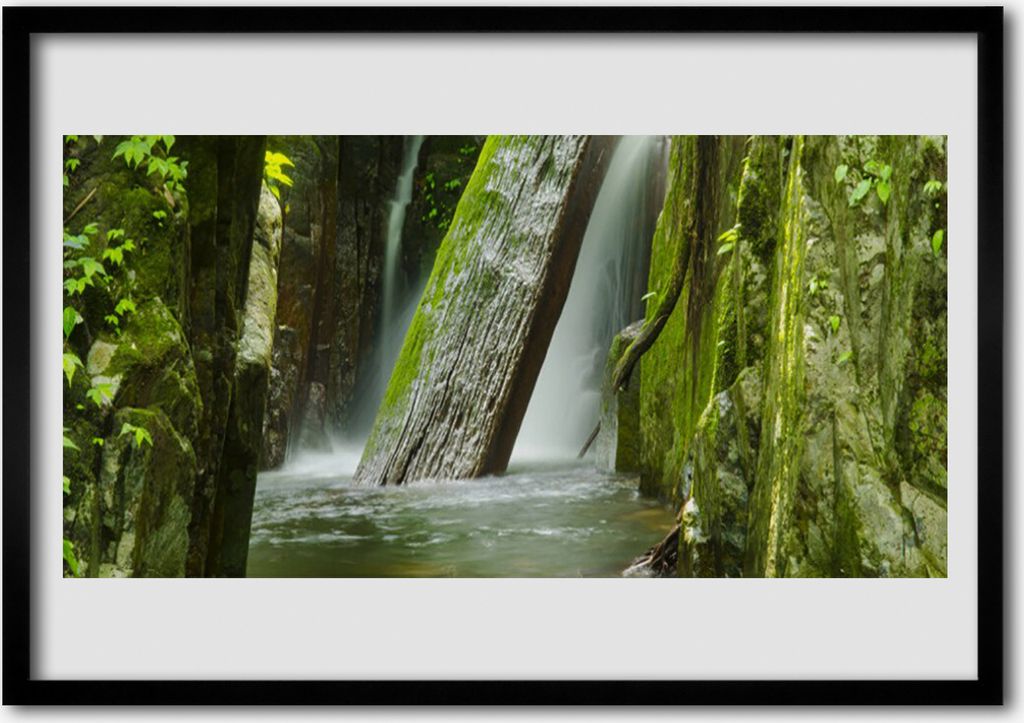 Bild 100x70 MDF-Rahmen Wandkunst Wasserfall Natur