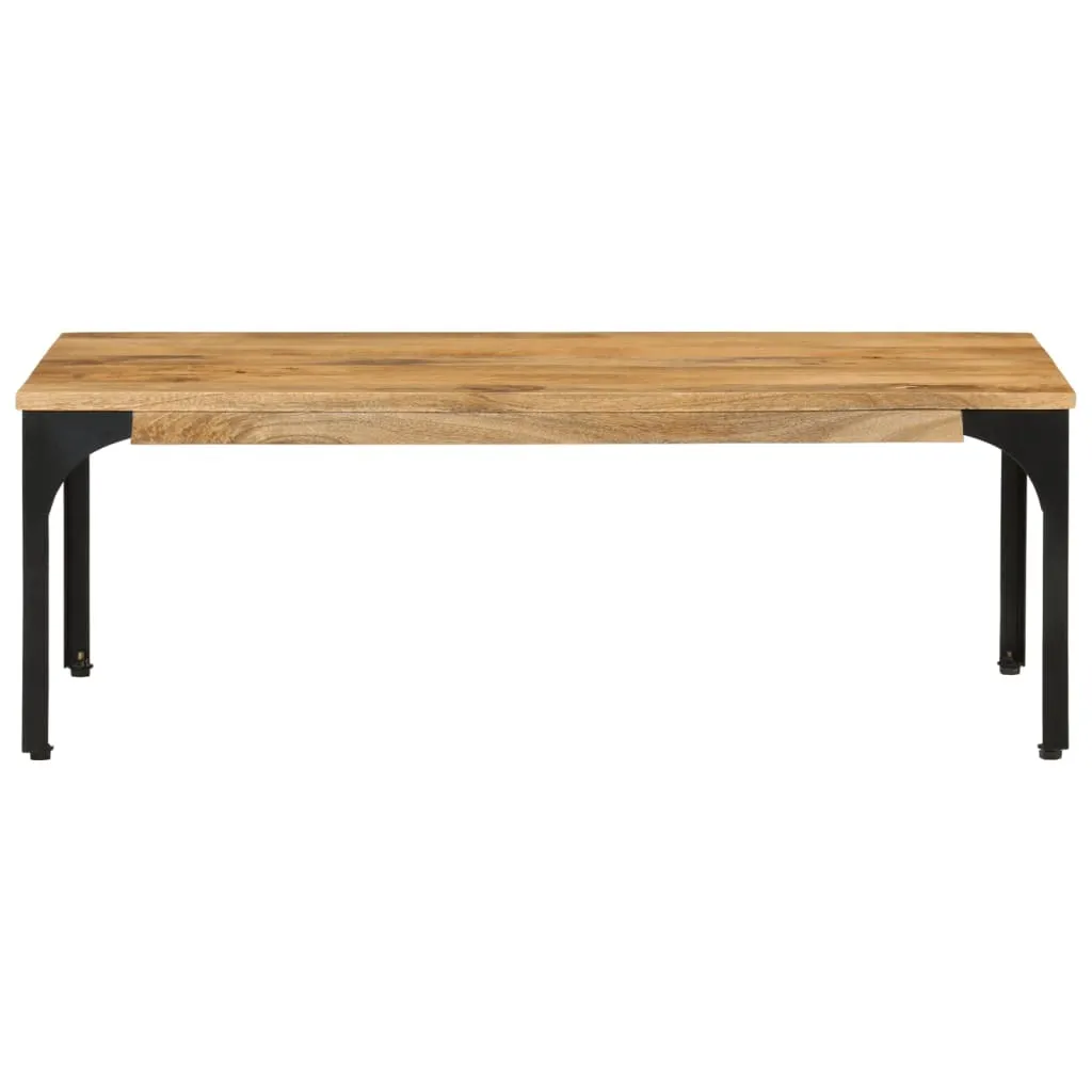 Tavolino da Caffè SYFAX 100x55x35 cm Legno Massello Mango Moderno