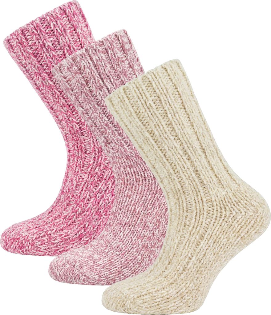 normani 3 Paar Kinder Norwegersocken mit Schafwolle