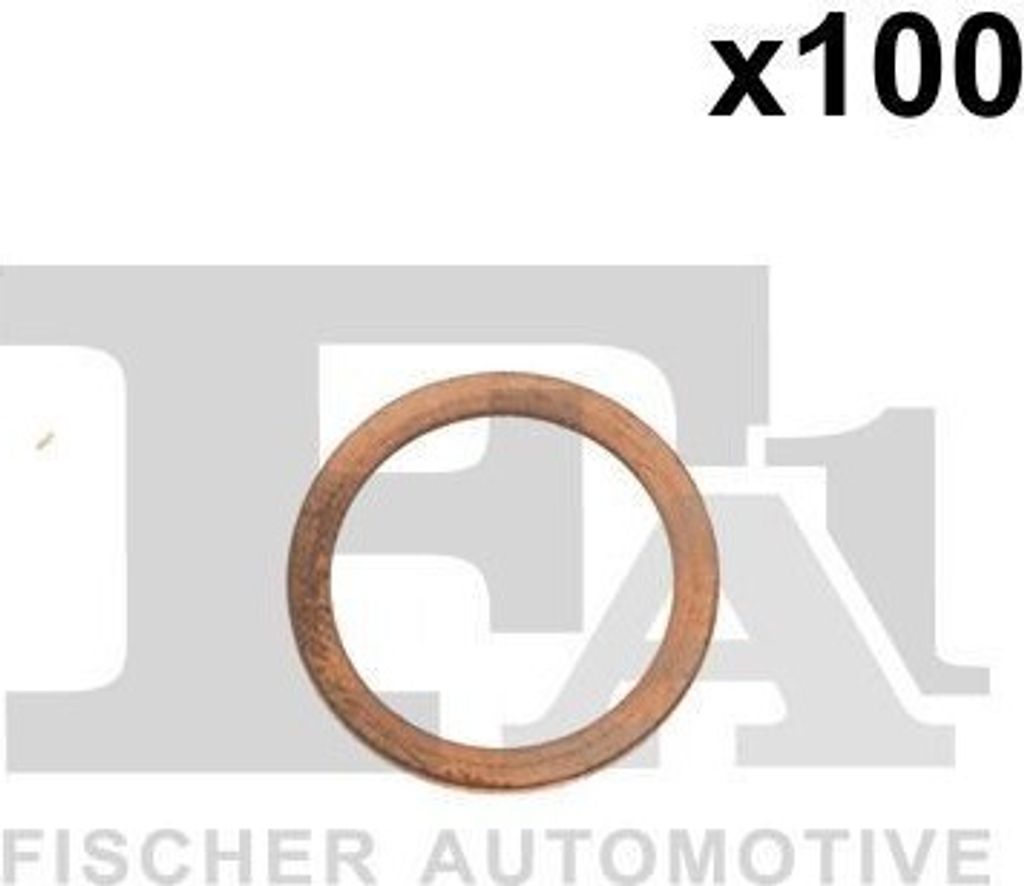 100x FA1 Dichtring Ölablaßschraube 014.810.100 passend für MERCEDES-BENZ C-Klasse Limousine (W204) 1,5mm Kupfer 12mm 16mm