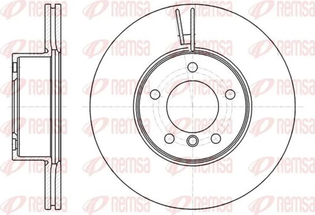 Disque de frein REMSA 61194.10 OE 34116774875 pour BMW Série 3 F30 X1