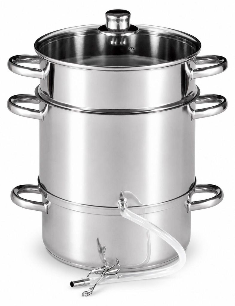Dampfentsafter 5 Liter Edelstahl Ø 22 cm für alle Herdarten Produktbild 