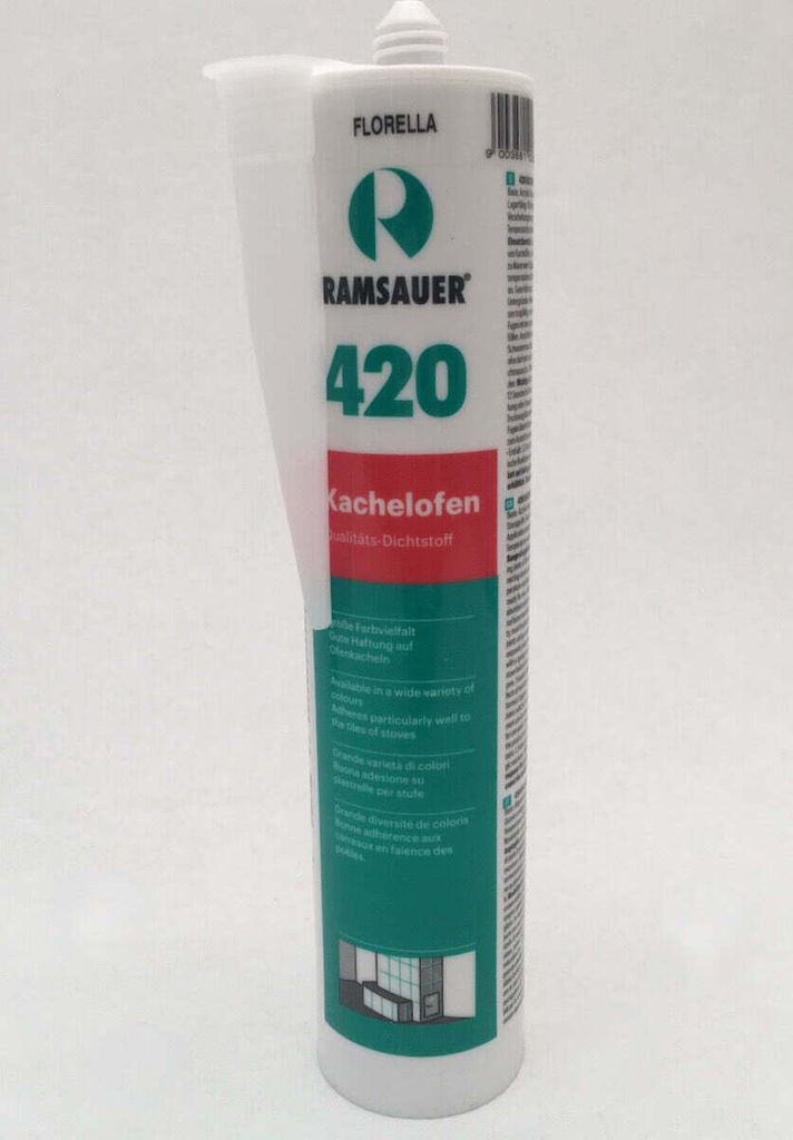 Elastische Fugenmasse Acryl in FLORELLA für Kamin und Kachelofen in Kartusche