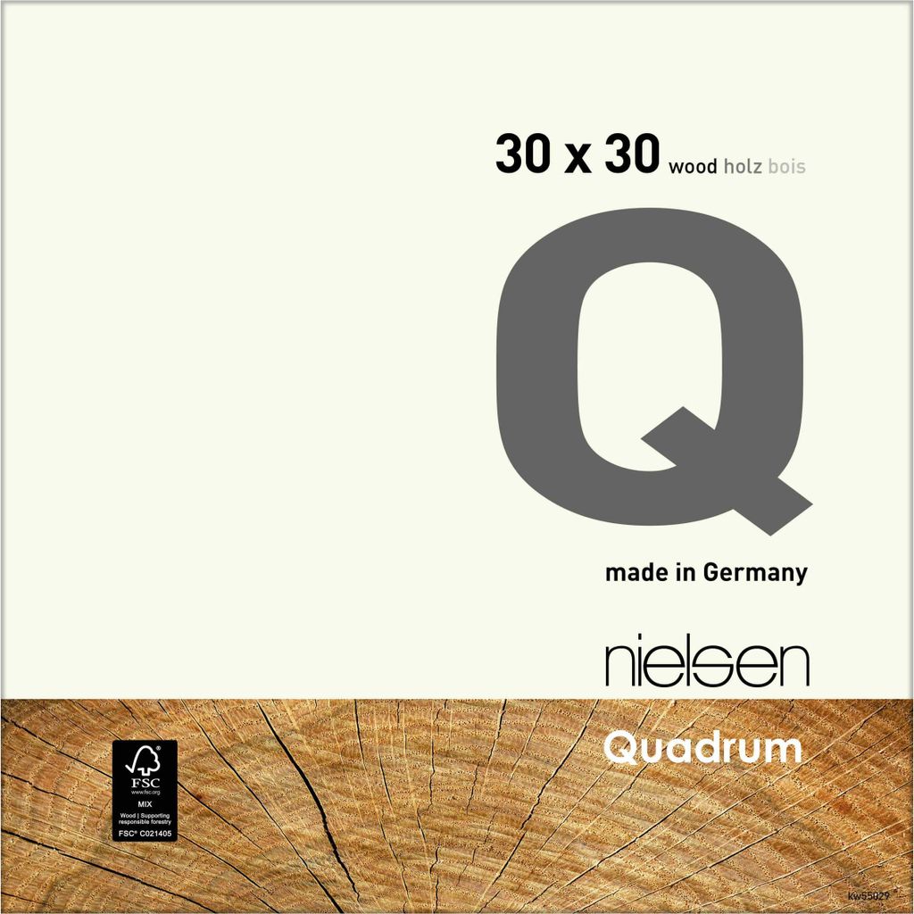 nielsen Holz Bilderrahmen Quadrum, 30x30 cm, Deckend Weiß