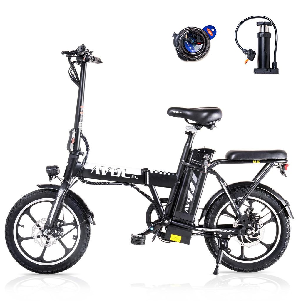 A10 E-Bike Klapprad 16 Zoll, 250W Pedelec 25 km/h, 36V Produktbild 