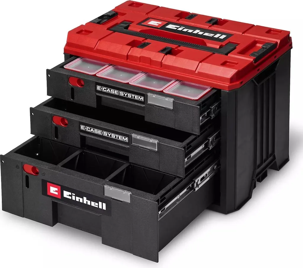 Mallette à tiroirs Einhell E-Case : finissez-en avec le désordre d'outils