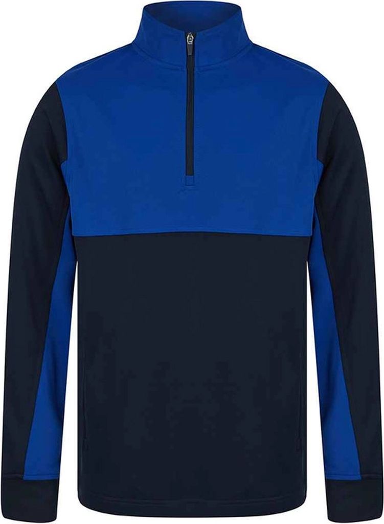 Finden & Hales - Fleece-Oberteil mit kurzem Reißverschluss für Kinder PC4714 (116) (Marineblau/Königsblau)