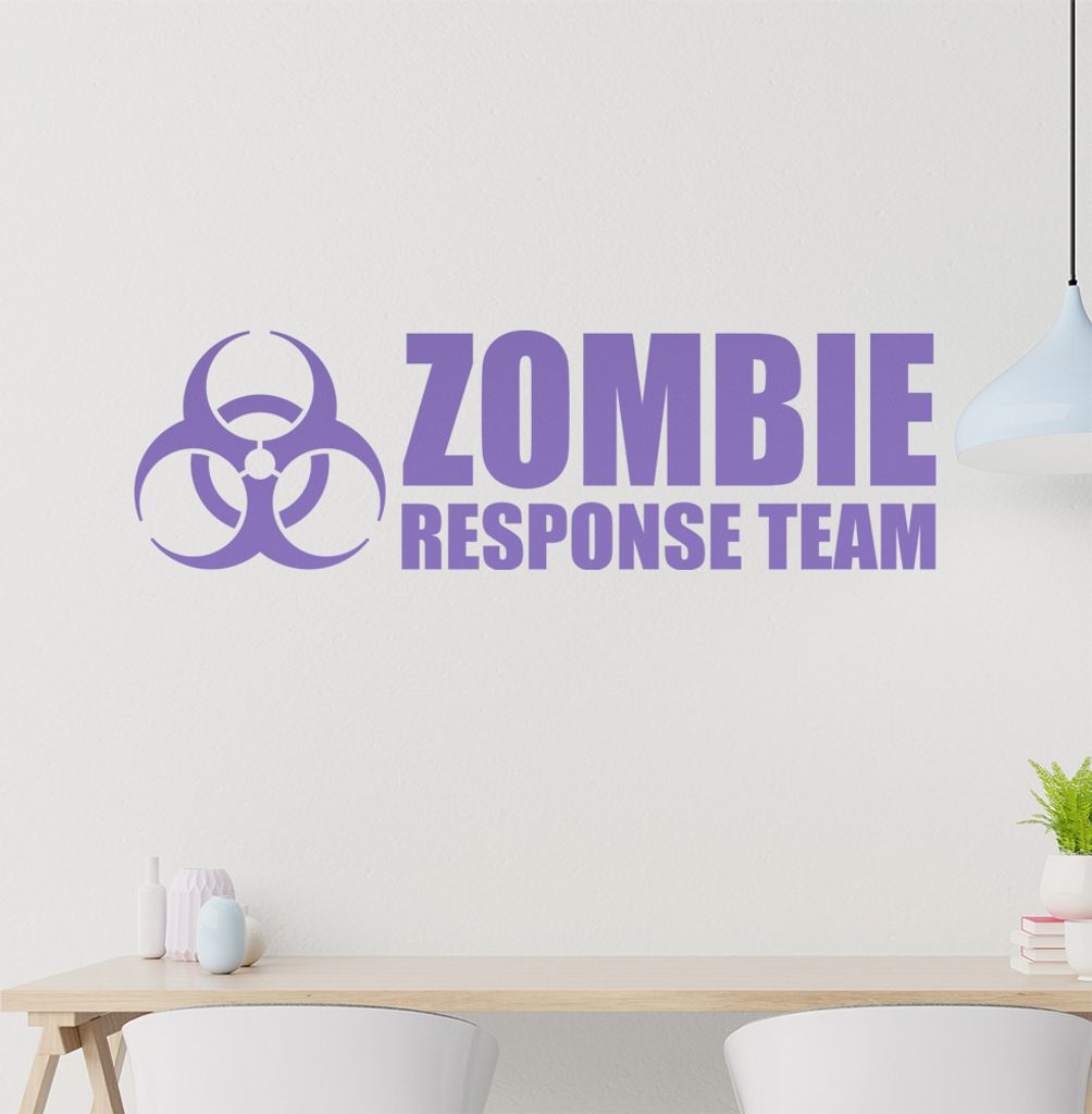 Zombie Response Team Wandtattoo in 6 Größen - Wandaufkleber Wall Sticker - Dekoration, Küche, Wohnzimmer, Schlafzimmer, Badezimmer