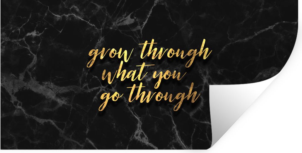 MuchoWow Wandtattoo Wandsticker Wandaufkleber Zitate - Sprichwörter - Gold - Marmor 160x80 cm Selbstklebend und Repositionierbar - Sticker - Dek...