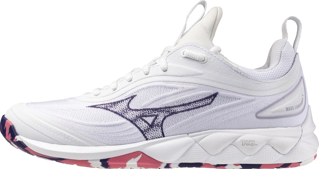 Mizuno Wave Luminous 3 - white/violet indigo/camellia rose, Größe:10