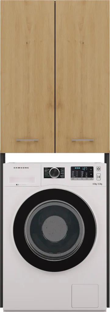 Mobile lavatrice alto a parete MARGO 2 - Rovere Artisan / antracite